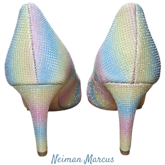 Neiman Marcus Multi-Color Rainbow Heels - Picture 8 of 9